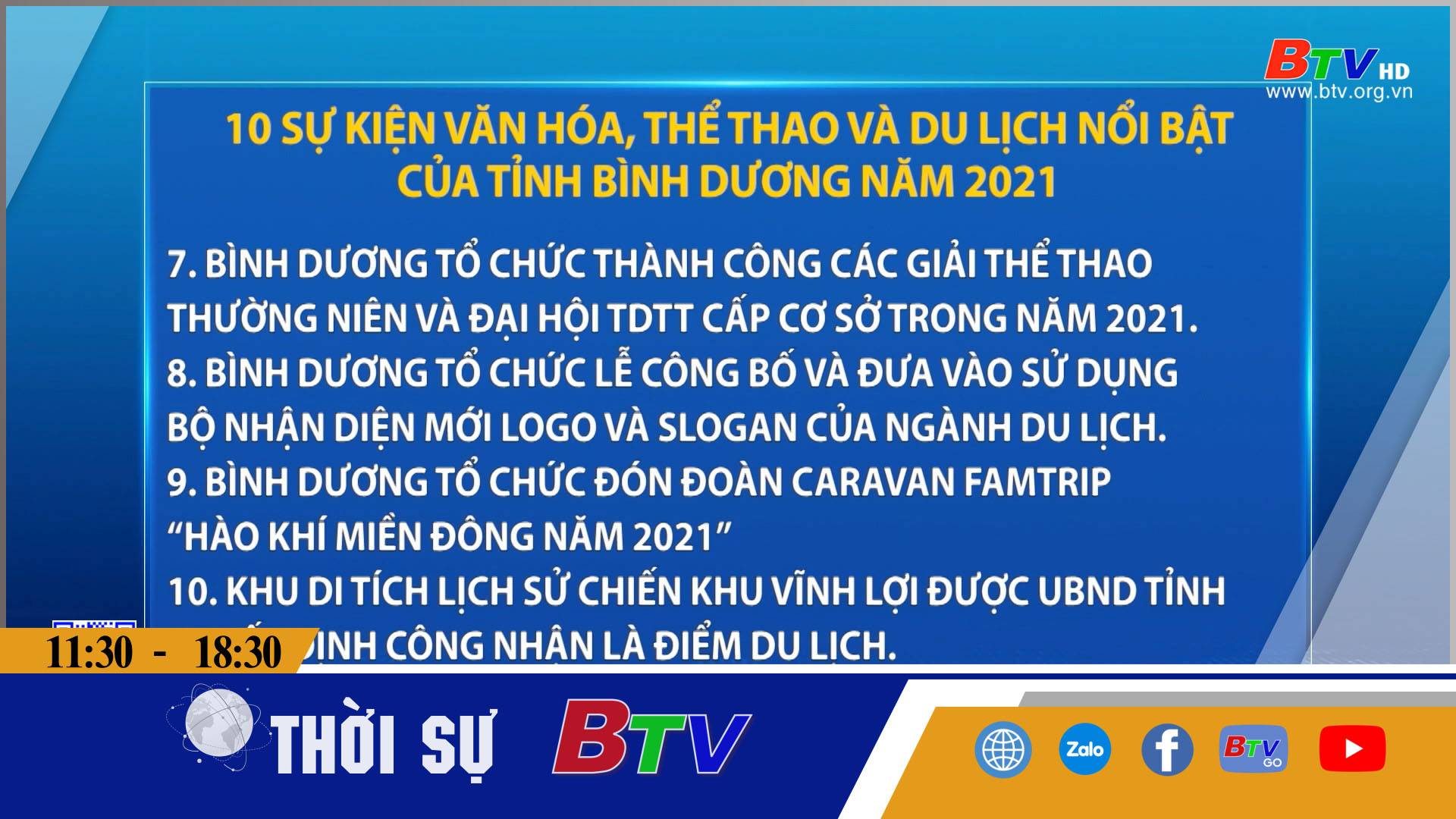 10 sự kiện văn hóa, thể thao và du lịch nổi bật của tỉnh Bình Dương năm 2021