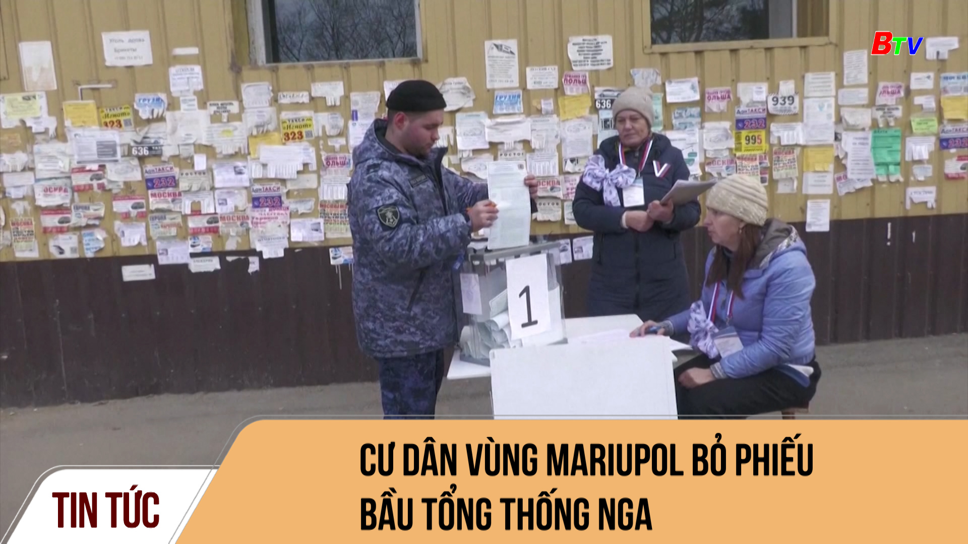 Cư dân vùng Mariupol bỏ phiếu bầu tổng thống Nga	