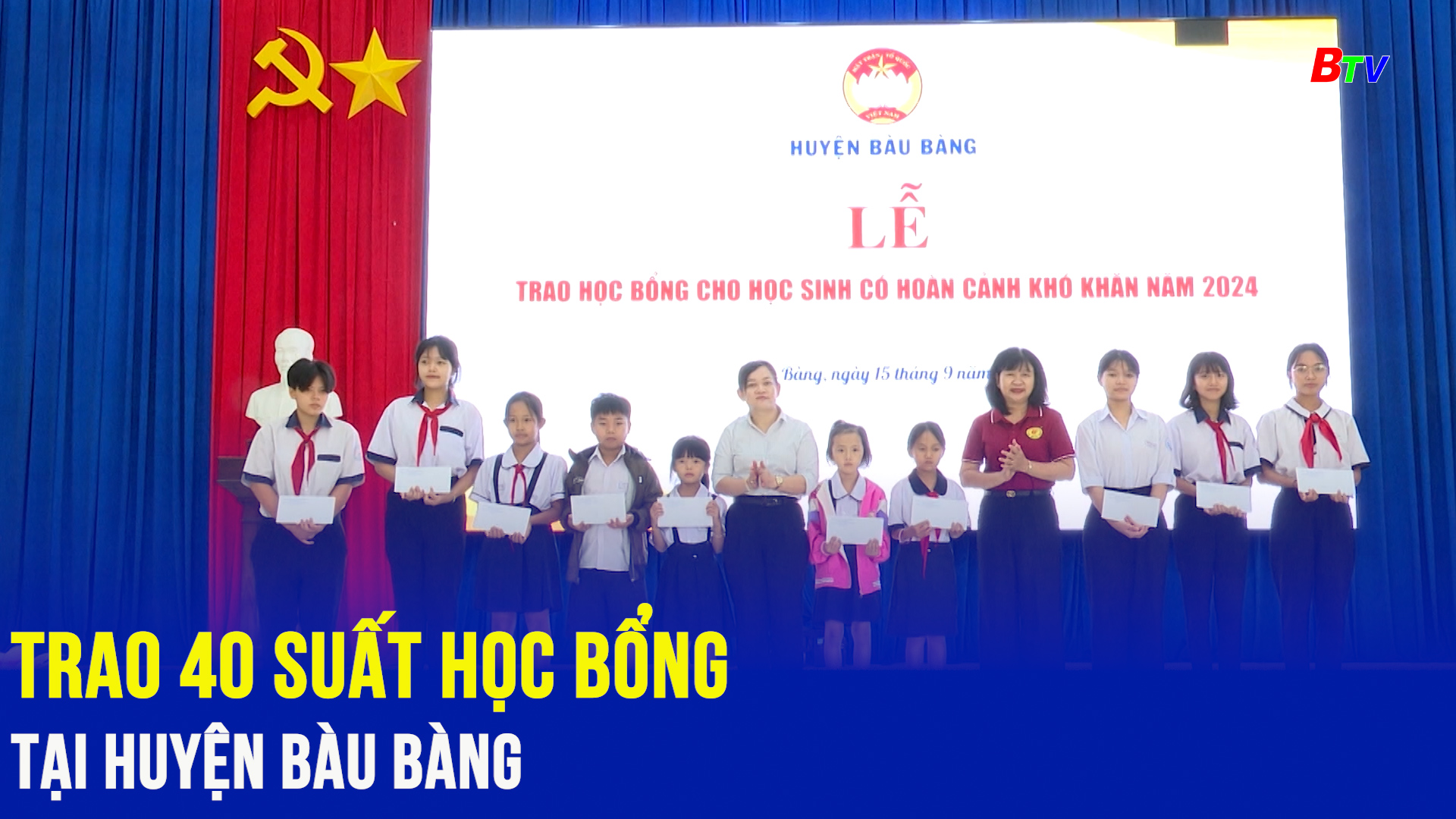 Trao 40 suất học bổng tại huyện Bàu Bàng