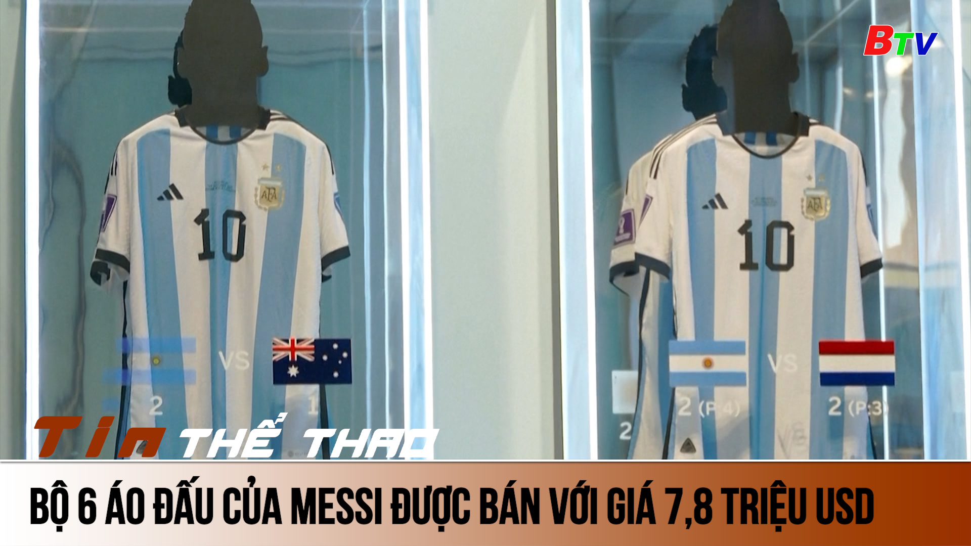 Bộ 6 áo đấu của Messi được bán với giá 7,8 triệu USD | Tin Thể thao 24h