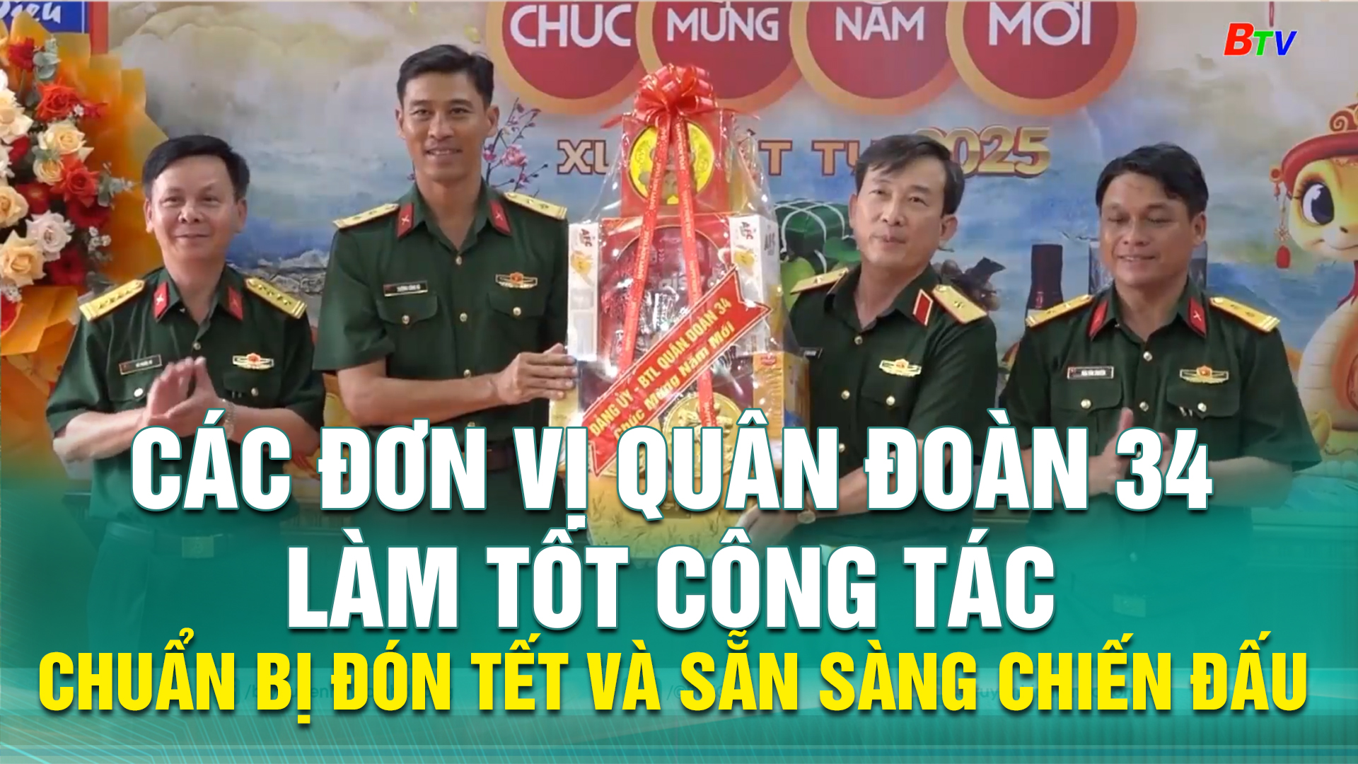 Các đơn vị Quân đoàn 34 làm tốt công tác chuẩn bị đón Tết và sẵn sàng chiến đấu