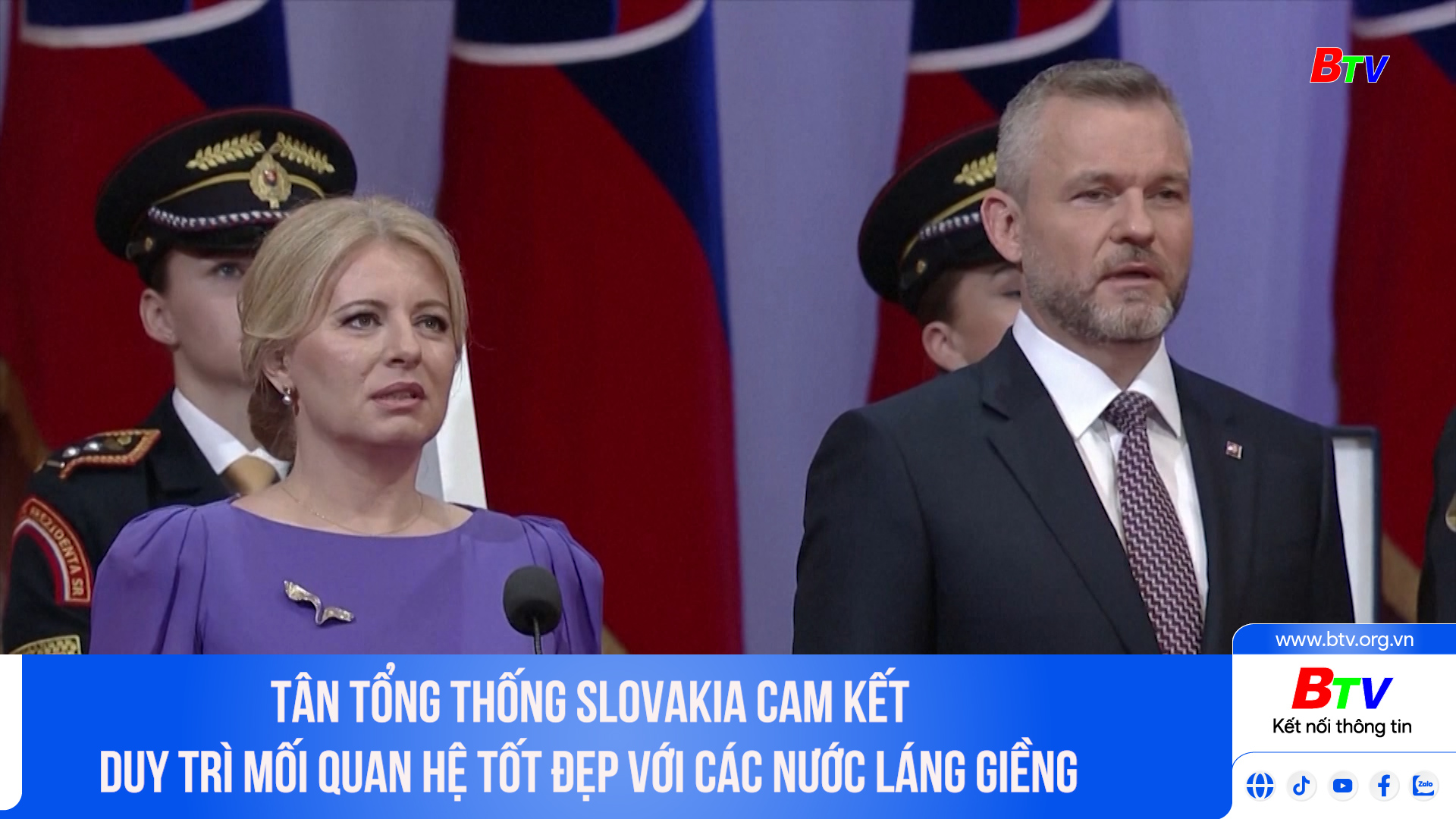 Tân Tổng thống Slovakia cam kết duy trì mối quan hệ tốt đẹp với các nước láng giềng