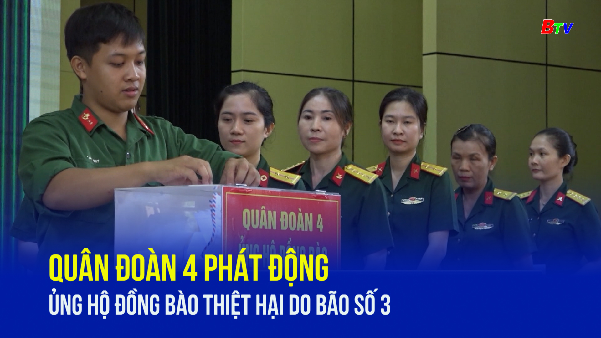 Quân Đoàn 4 phát động ủng hộ đồng bào thiệt hại do bão số 3