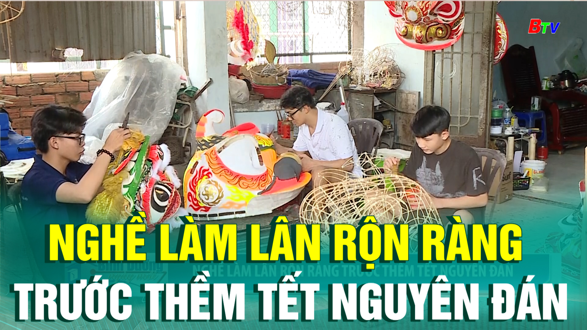 Nghề làm lân rộn ràng trước thềm Tết Nguyên đán