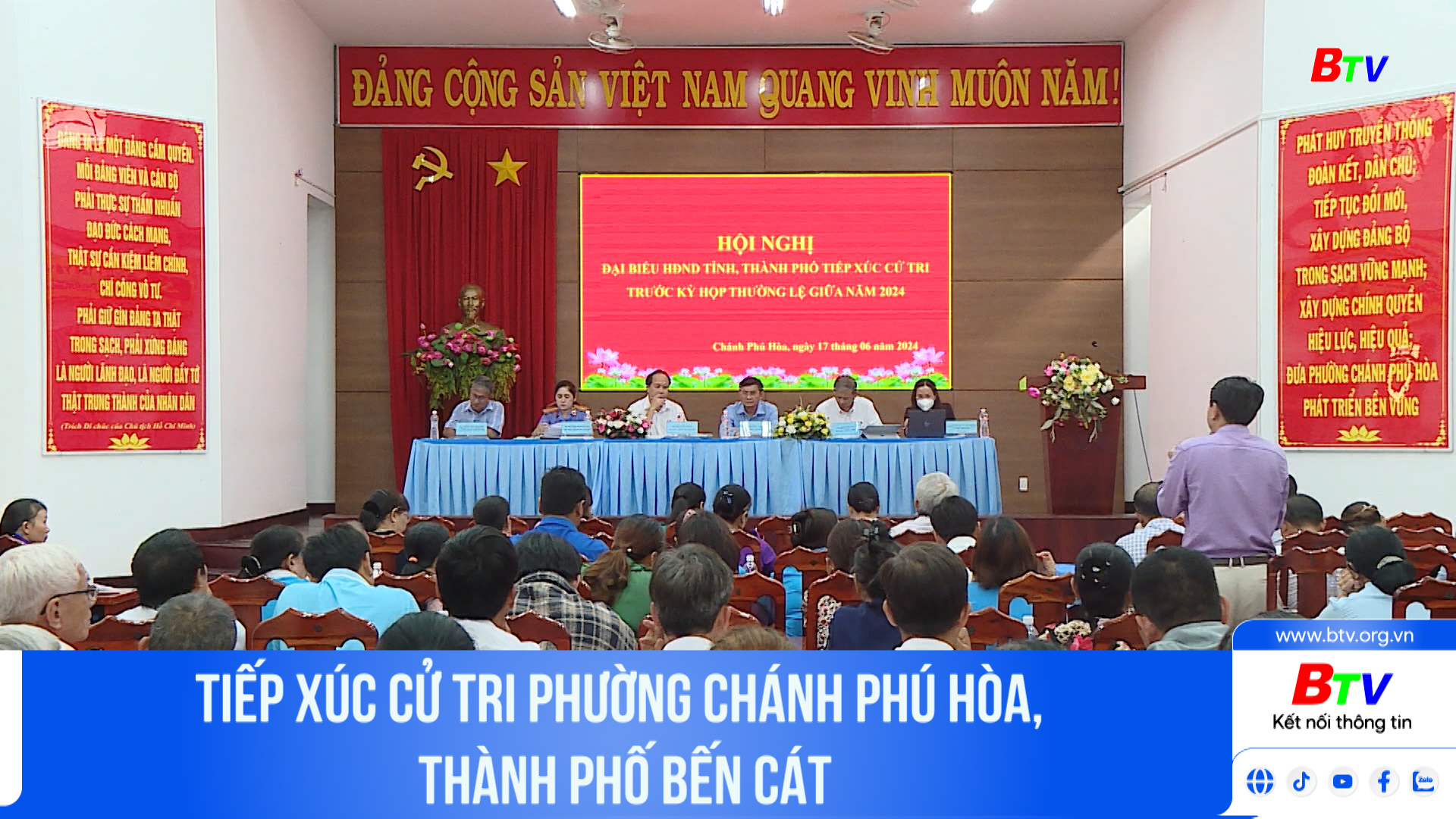 Tiếp xúc cử tri phường Chánh Phú Hòa, Thành phố Bến Cát	