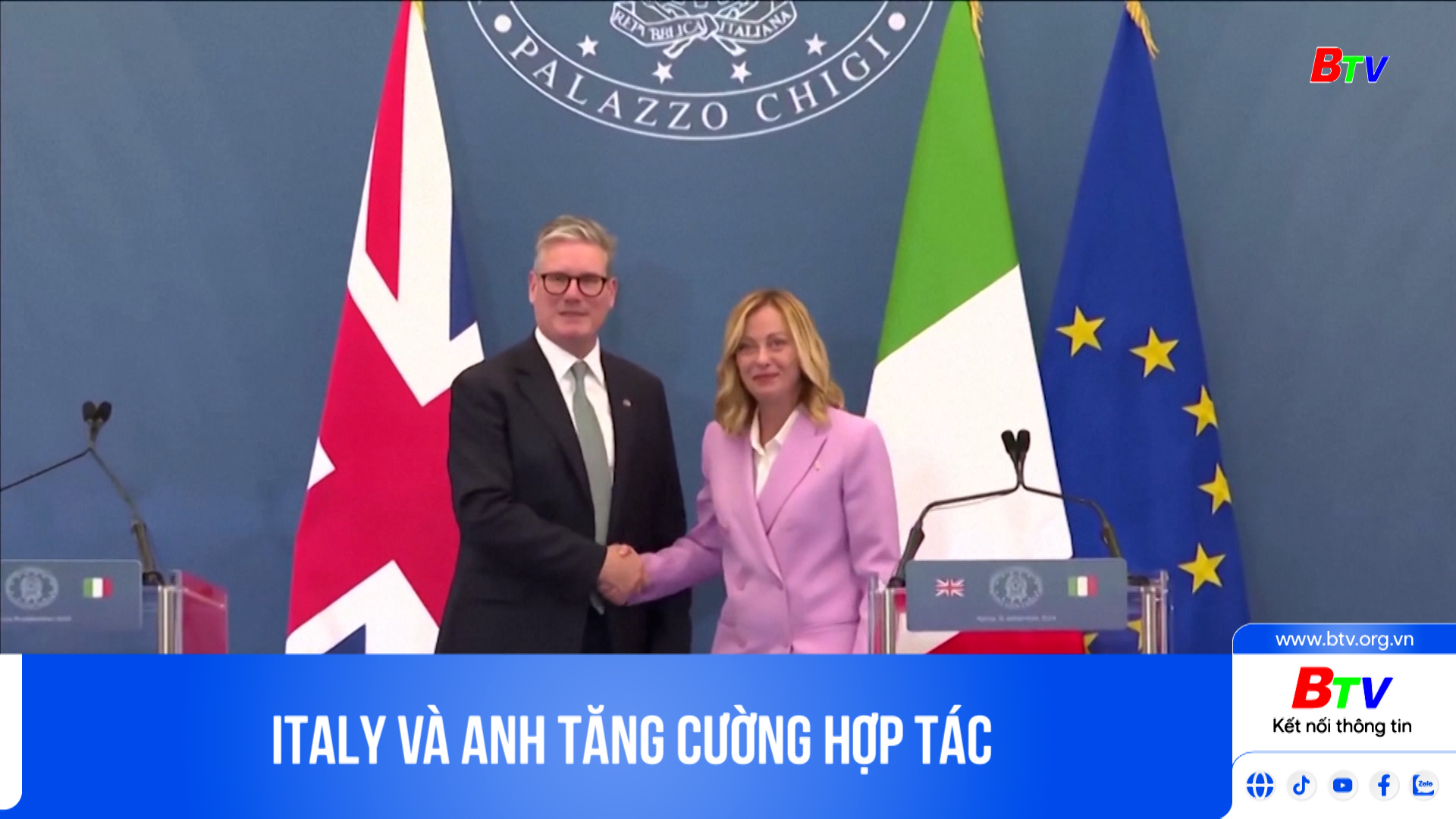 Italy và Anh tăng cường hợp tác