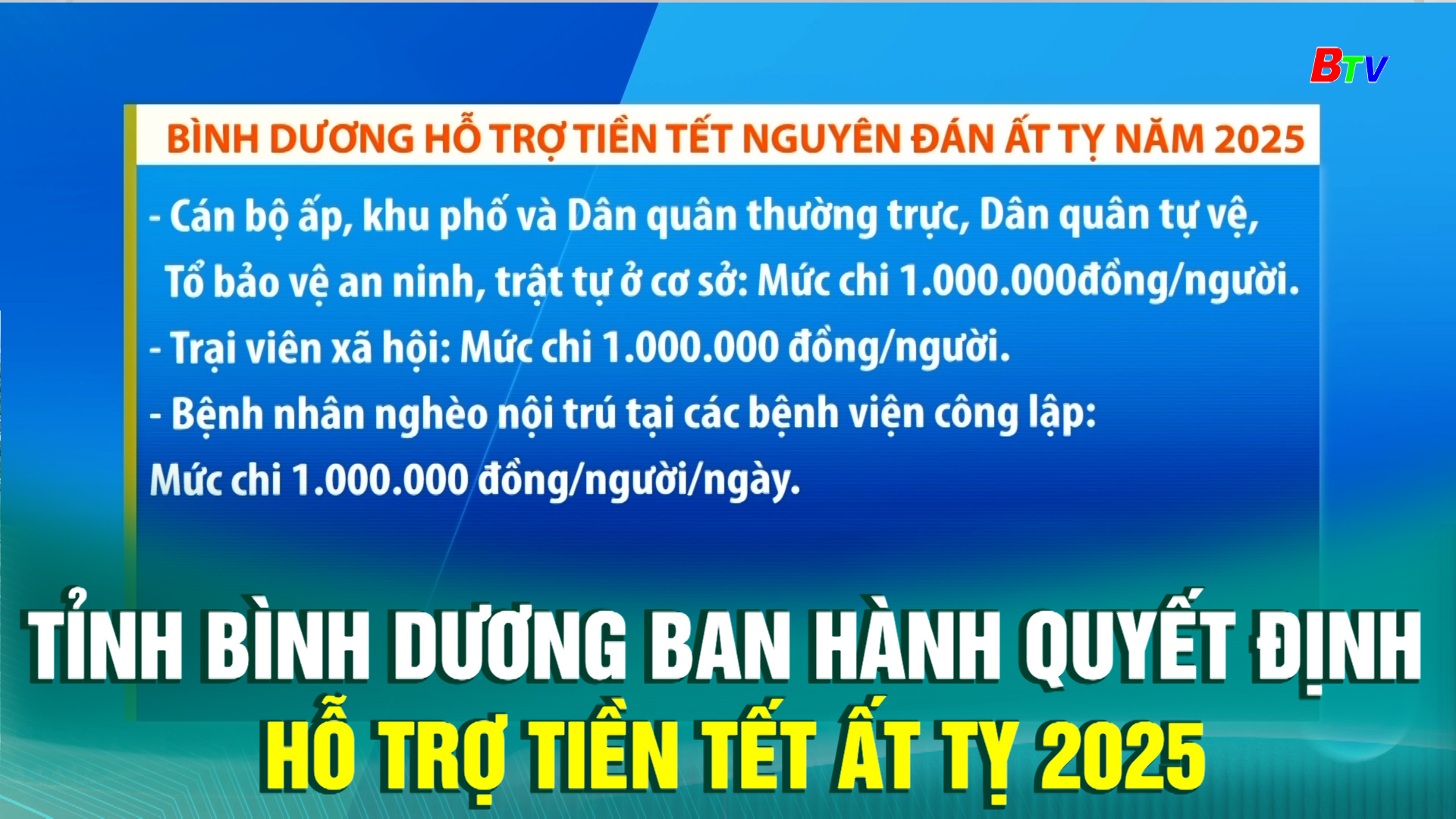 Tỉnh Bình Dương ban hành Quyết định hỗ trợ tiền Tết Ất Tỵ 2025