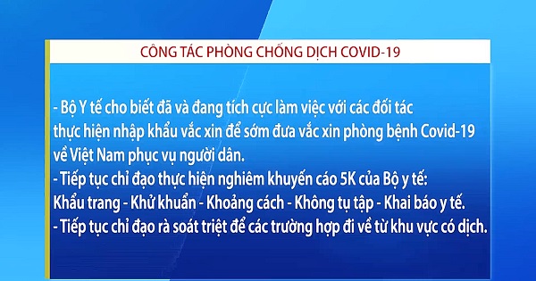 Công tác phòng chống dịch COVID-19