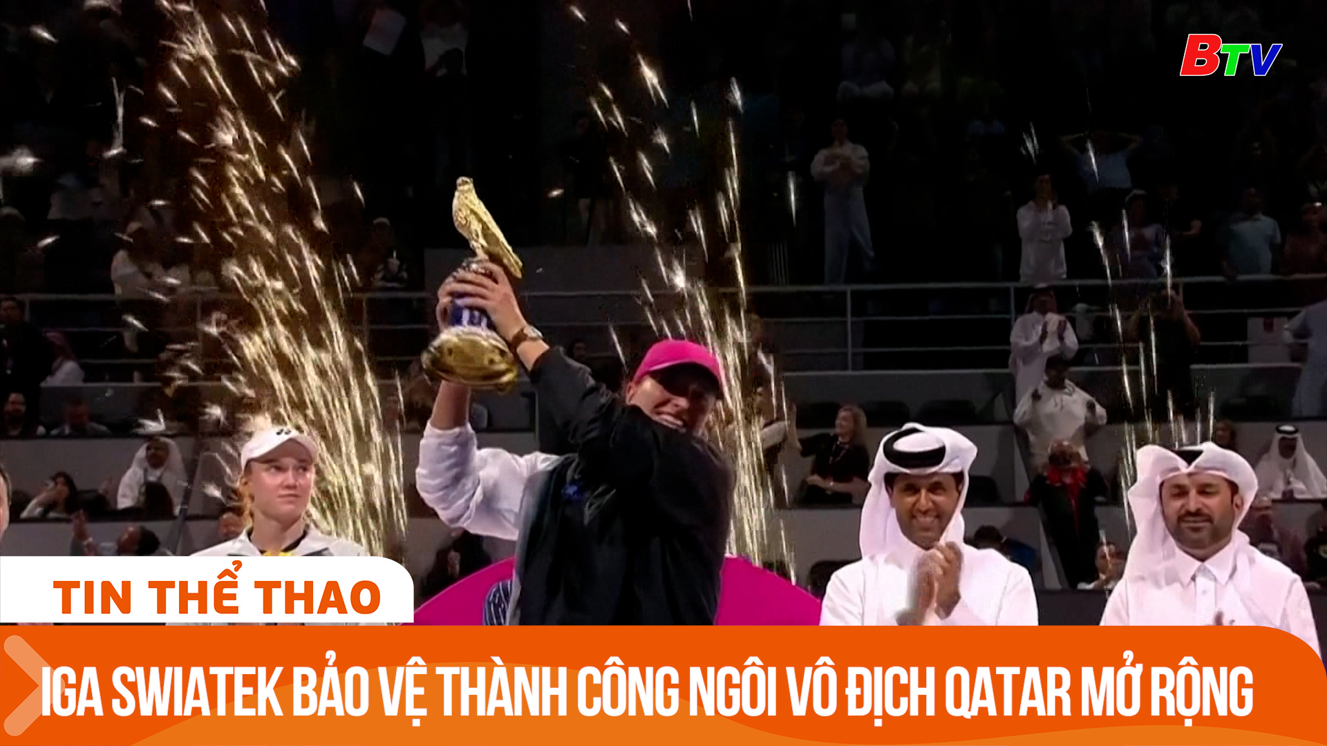 Iga Swiatek bảo vệ thành công ngôi vô địch Giải quần vợt Qatar mở rộng 2024 | Tin Thể thao 24h	