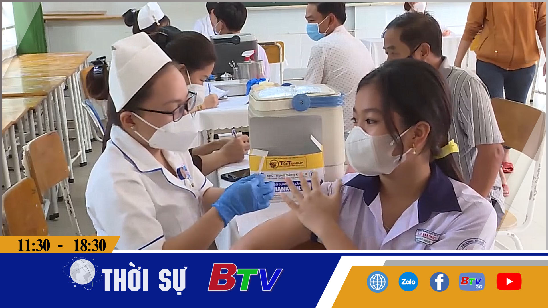 Bàu Bàng tổ chức tiêm vaccine cho trẻ 5 đến 11 tuổi