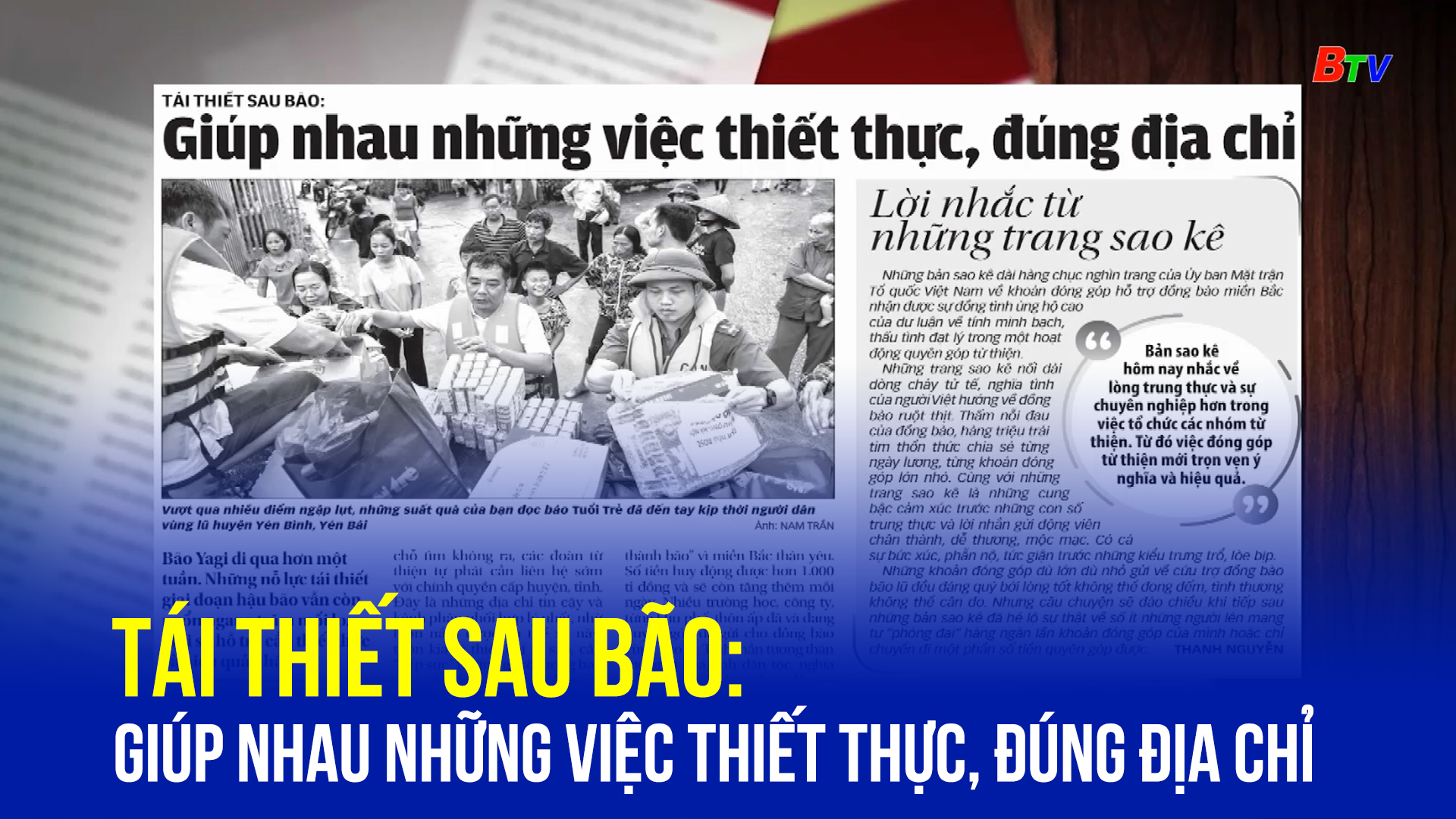 Tái thiết sau bão: Giúp nhau những việc thiết thực, đúng địa chỉ