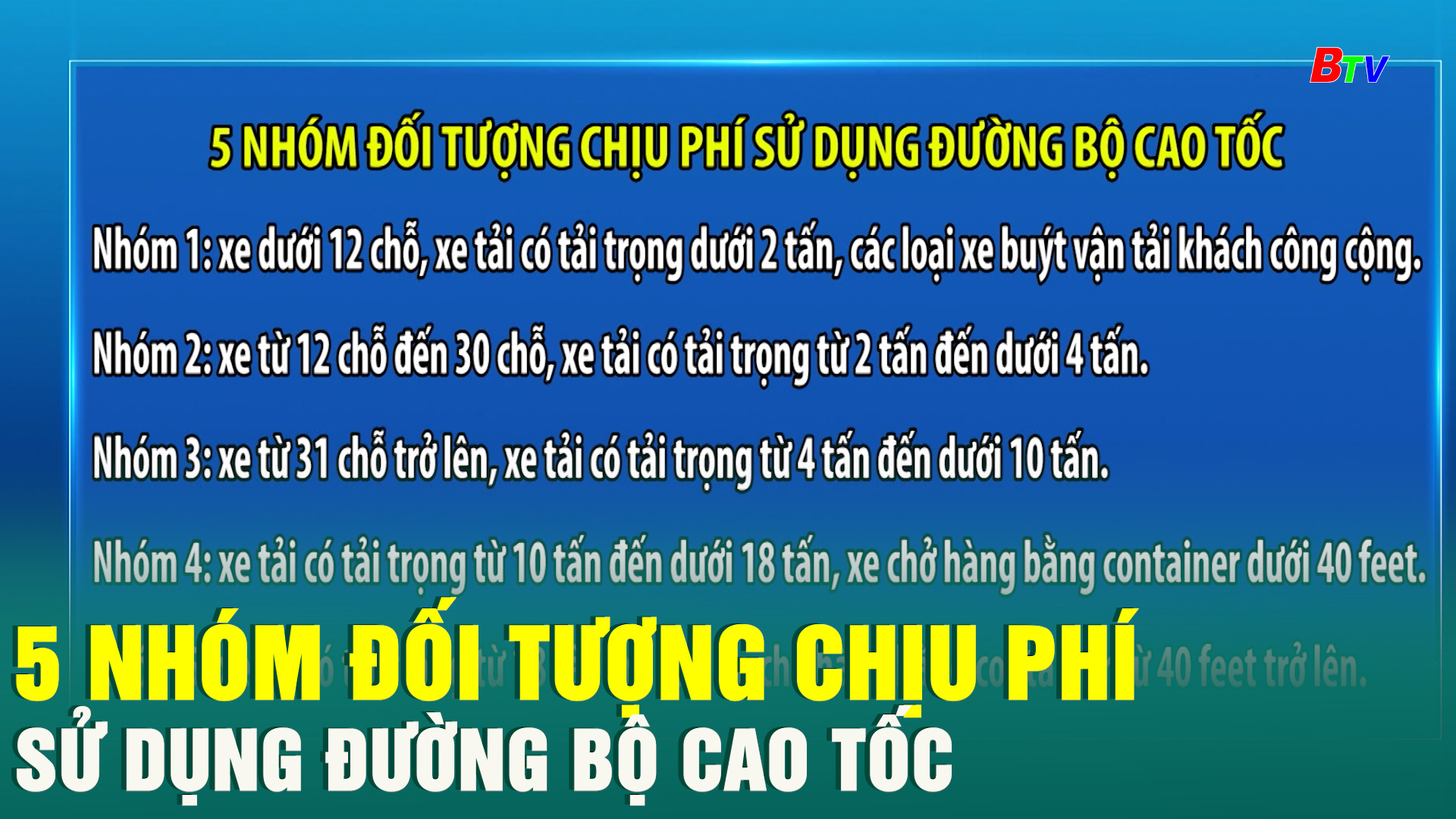 5 nhóm đối tượng chịu phí sử dụng đường bộ cao tốc