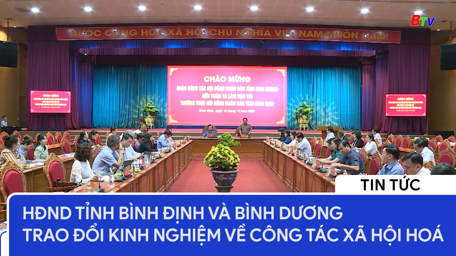 HĐND tỉnh Bình Định và Bình Dương trao đổi kinh nghiệm về công tác xã hội hoá