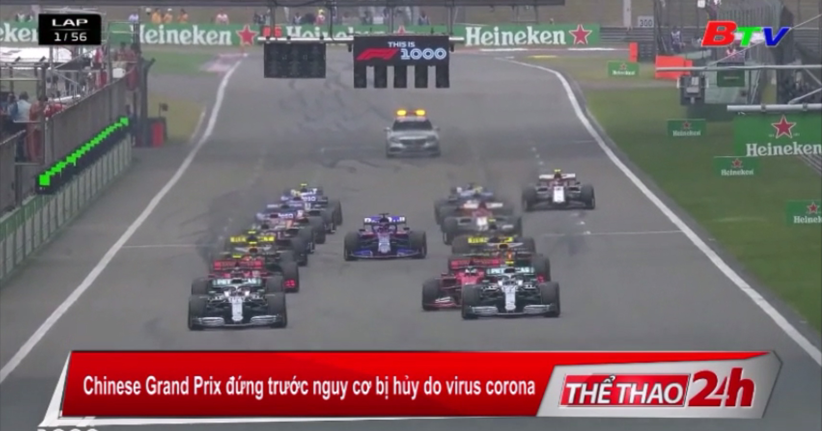 Chinese Grand Prix đứng trước nguy cơ bị hủy do virus corona