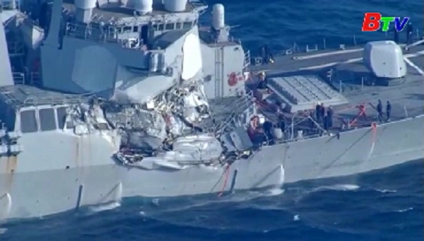 7 thủy thủ Mỹ mất tích trong vụ va chạm với tàu Philippines