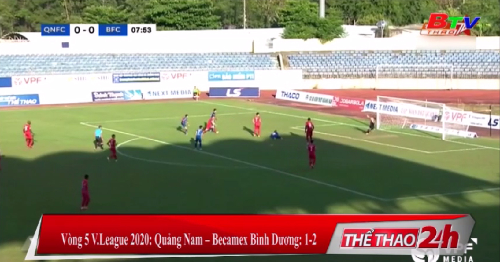 Vòng 5 V-League 2020 – Quảng Nam 1-2 Becamex Bình Dương
