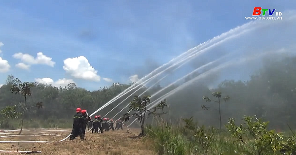 Diễn tập chữa cháy và cứu nạn cứu hộ phối hợp nhiều lực lượng tại rừng phòng hộ Núi Cậu - Dầu Tiếng