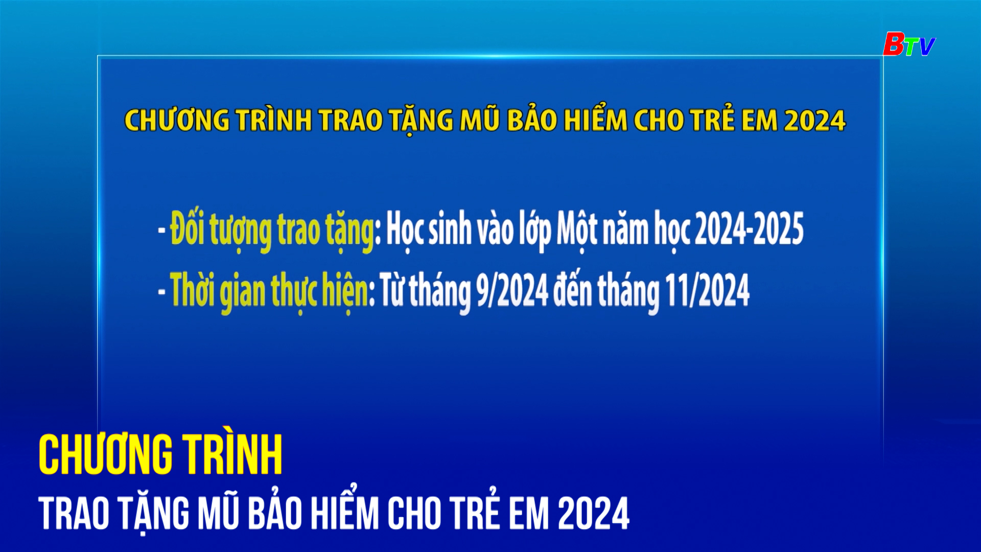 Chương trình trao tặng mũ bảo hiểm cho trẻ em 2024