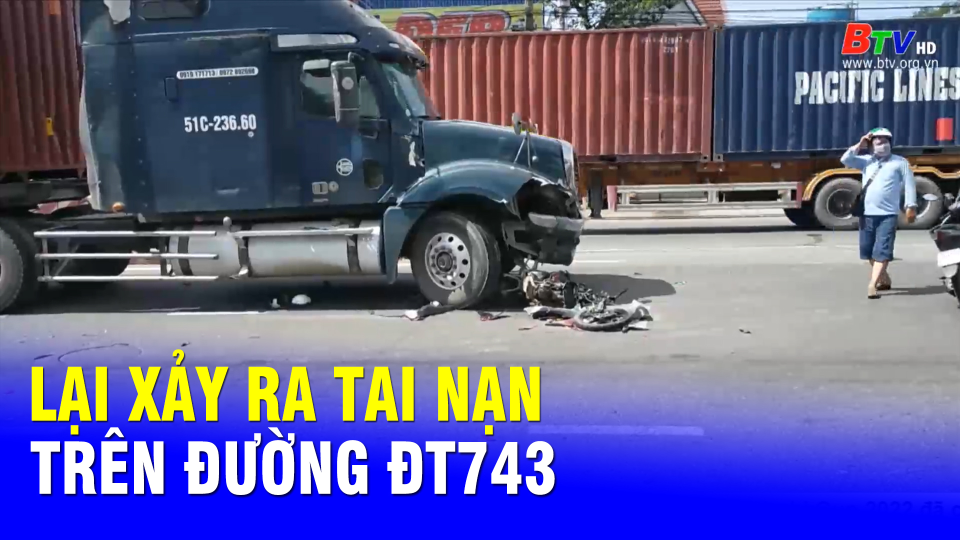 Lại xảy ra tai nạn trên đường ĐT743
