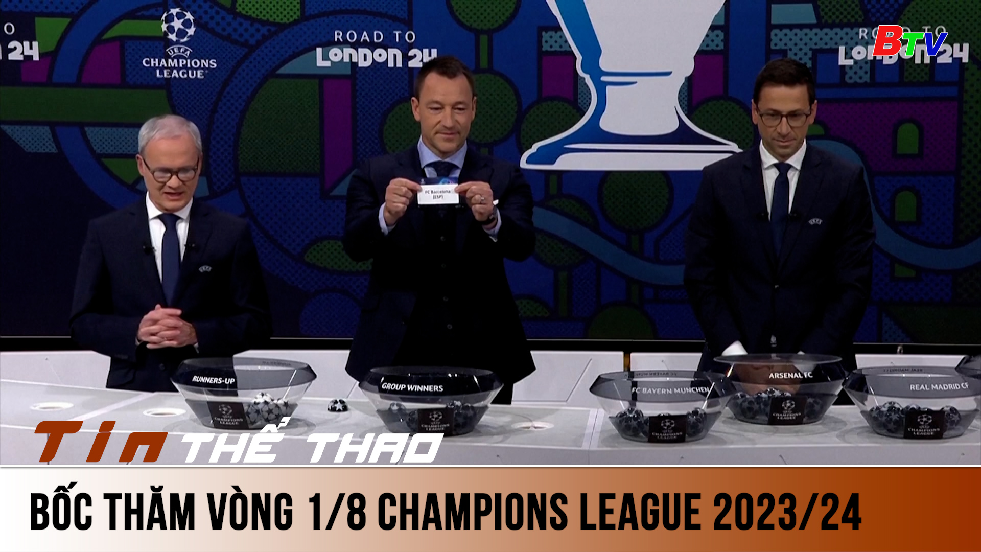 Bốc thăm vòng 1/8 Champions League 2023/24 | Tin Thể thao 24h	