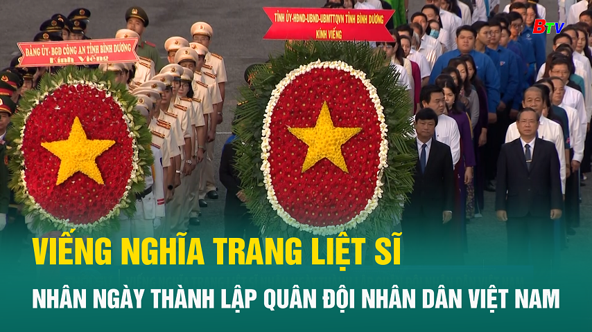 Viếng nghĩa trang Liệt sĩ nhân ngày thành lập Quân đội Nhân dân Việt Nam