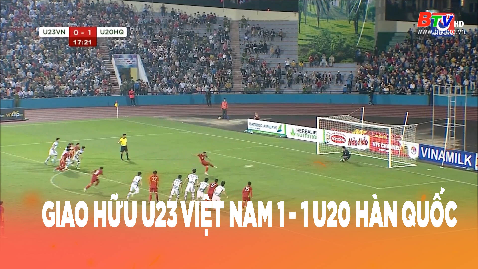 Giao hữu U23 Việt Nam 1-1 U20 Hàn Quốc