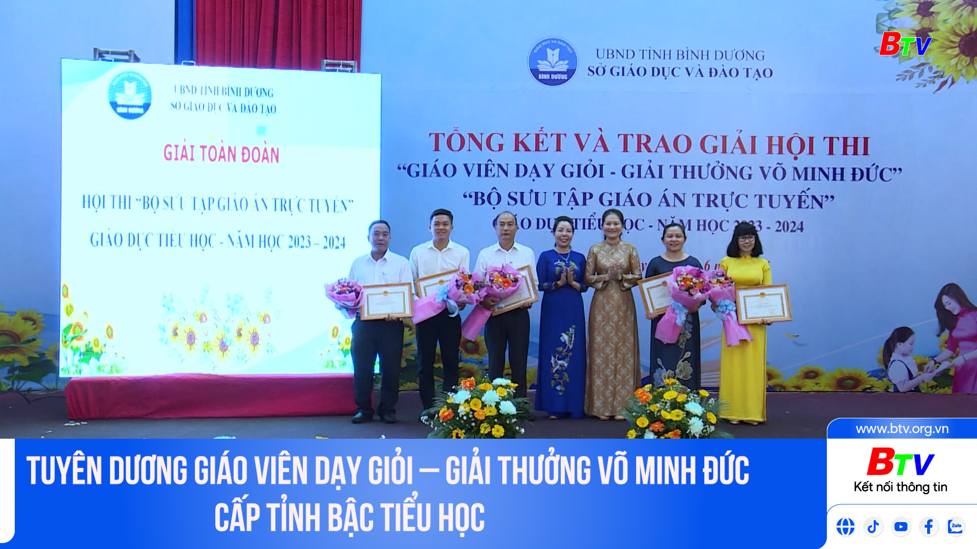 Tuyên dương giáo viên dạy giỏi – Giải thưởng Võ Minh Đức cấp tỉnh bậc tiểu học