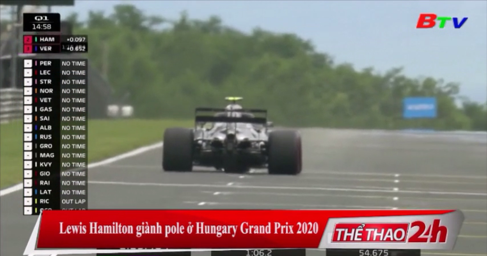 Lewis Hamilton giành pole ở Hungary Grand Prix 2020