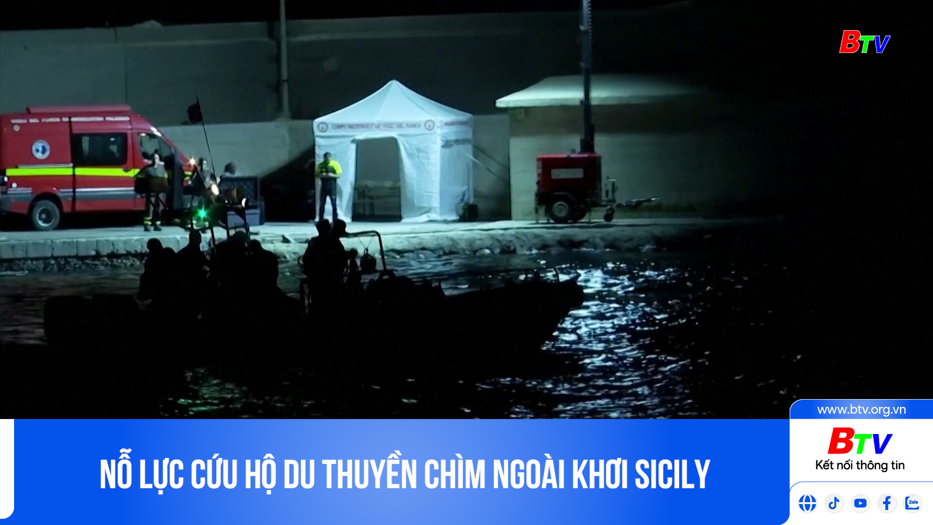 Nỗ lực cứu hộ du thuyền chìm ngoài khơi Sicily