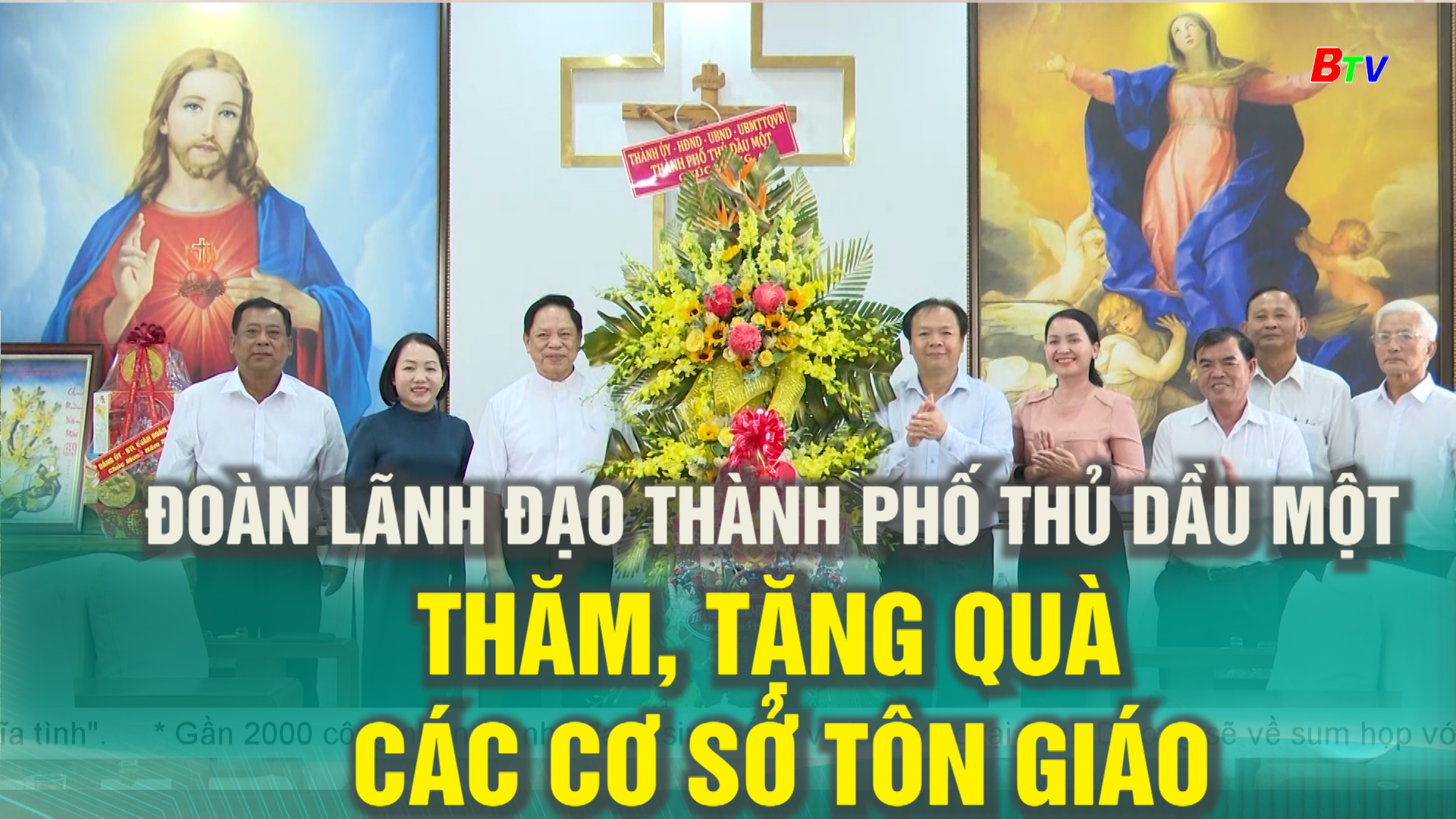 Đoàn lãnh đạo thành phố Thủ Dầu Một thăm, tặng quà các cơ sở tôn giáo