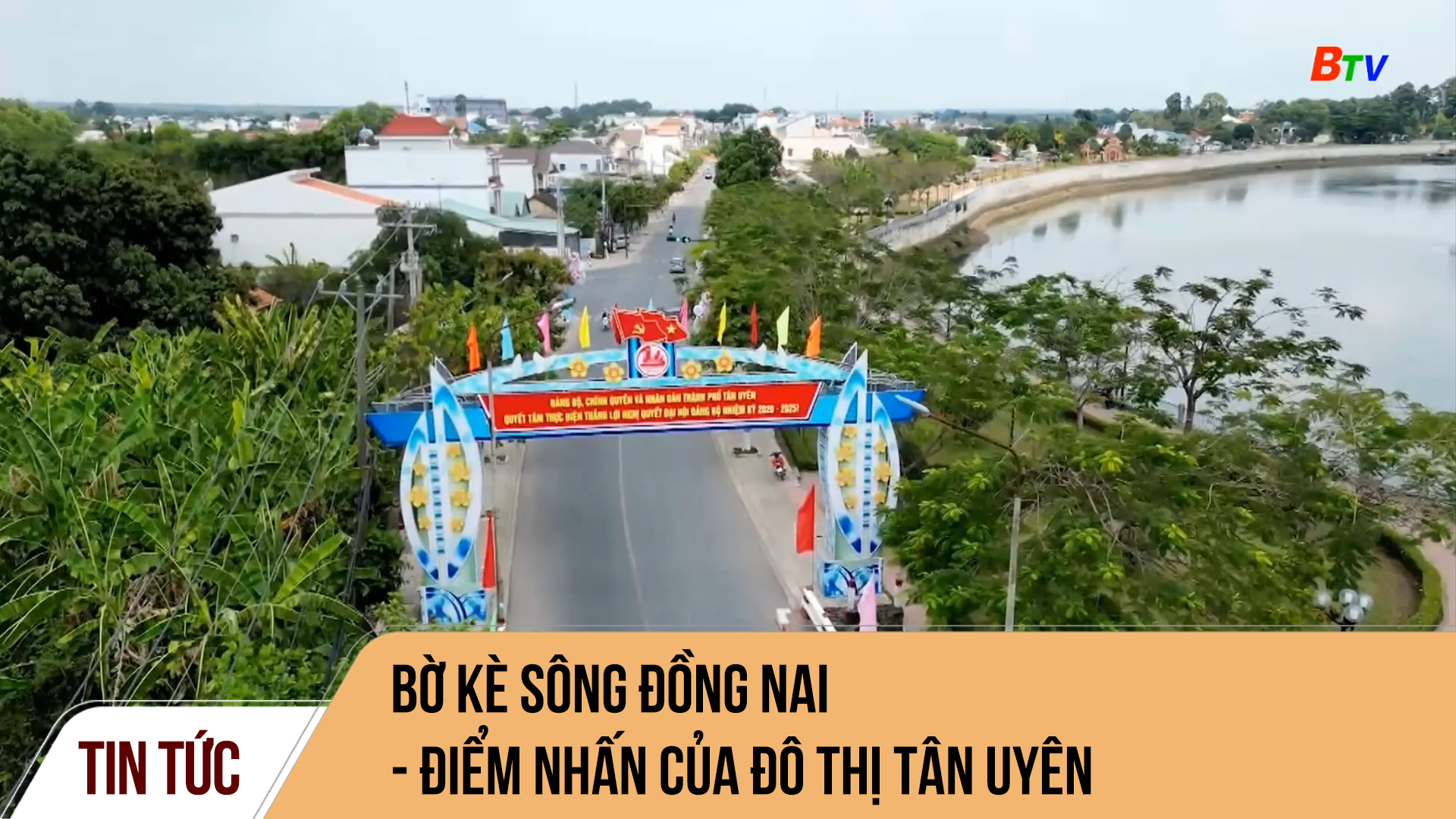 Bờ kè sông Đồng Nai - Điểm nhấn của đô thị Tân Uyên