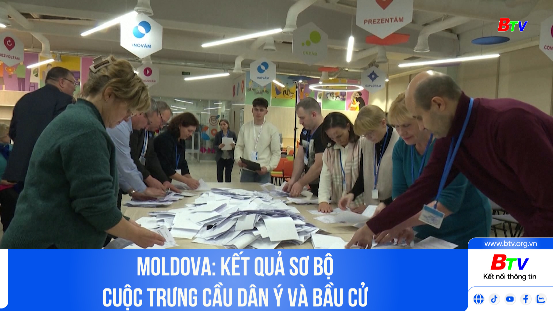 Moldova: Kết quả sơ bộ cuộc trưng cầu dân ý và bầu cử