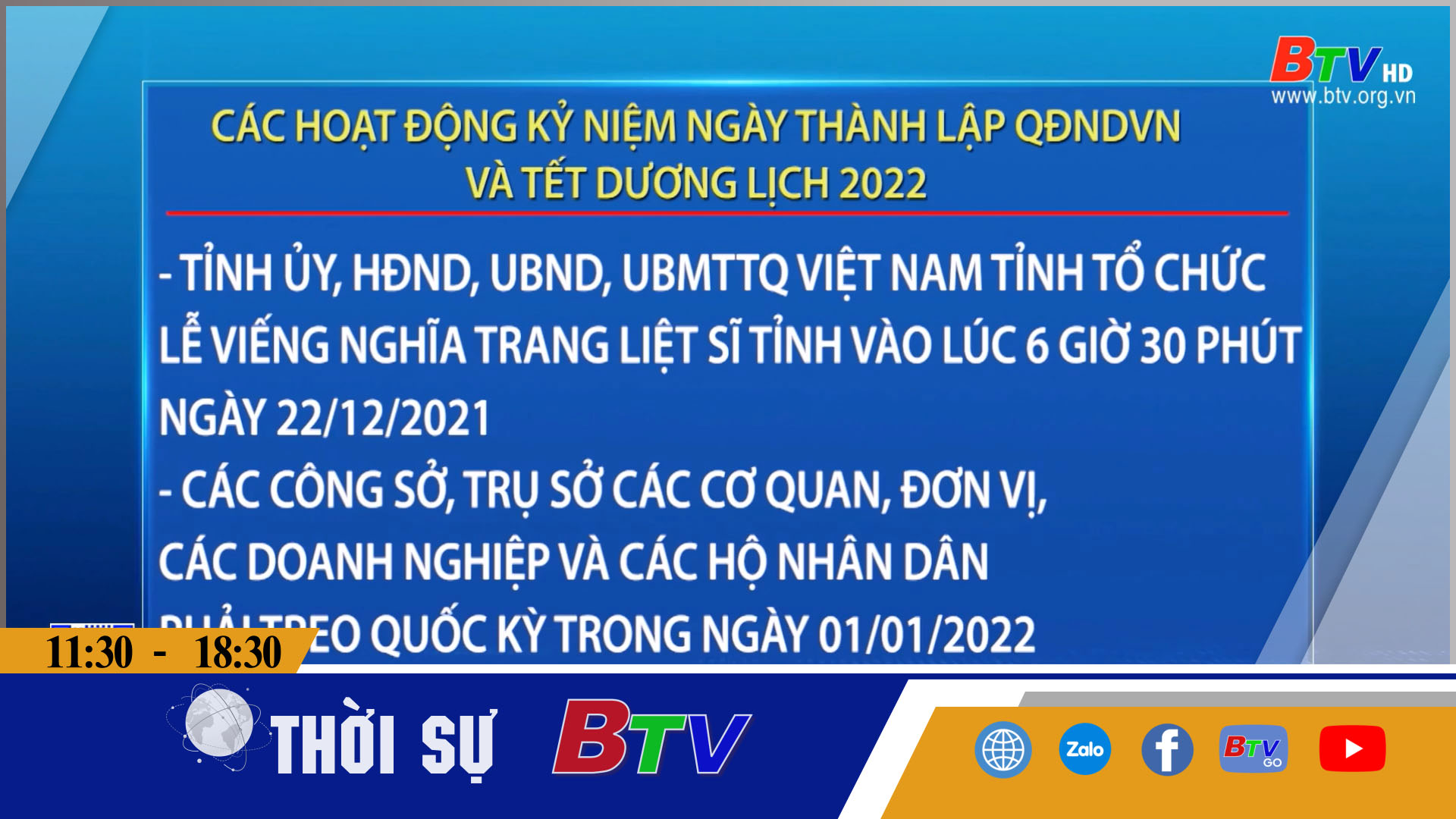 Các hoạt động kỷ niệm ngày thành lập Quân đội NDVN và Tết Dương lịch 2022