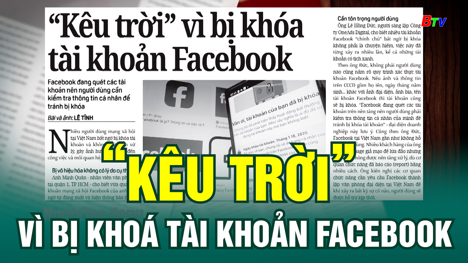 “Kêu trời” vì bị khoá tài khoản Facebook