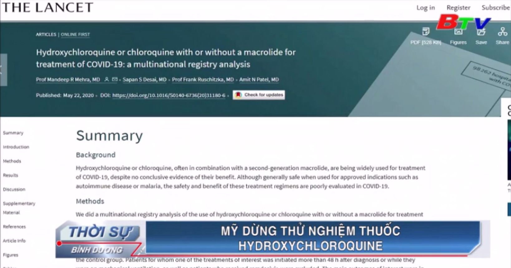 Mỹ dừng thử nghiệm thuốc Hydroxychloroquine