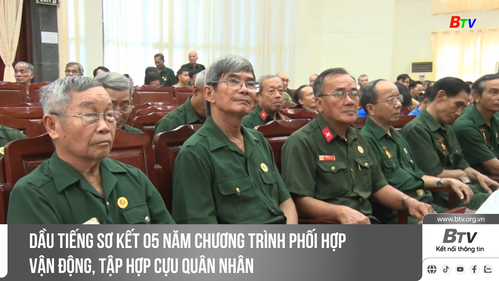 Dầu Tiếng sơ kết 05 năm chương trình phối hợp vận động, tập hợp cựu quân nhân