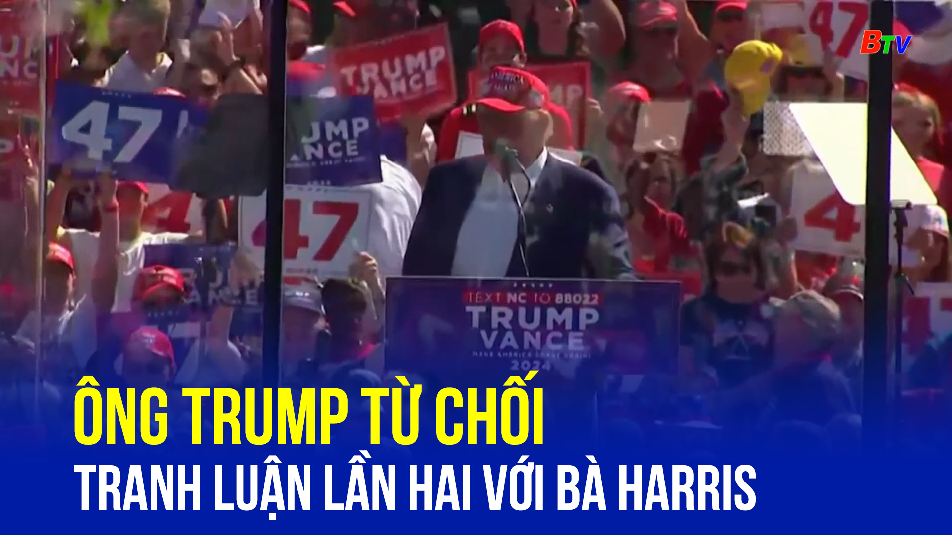 Ông Trump từ chối tranh luận lần hai với bà Harris