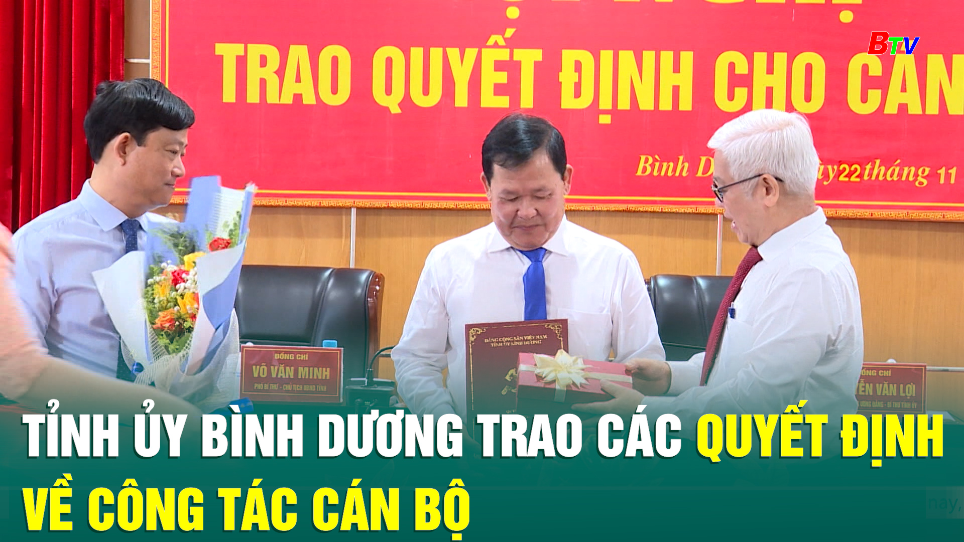 Tỉnh ủy Bình Dương trao các quyết định về công tác cán bộ