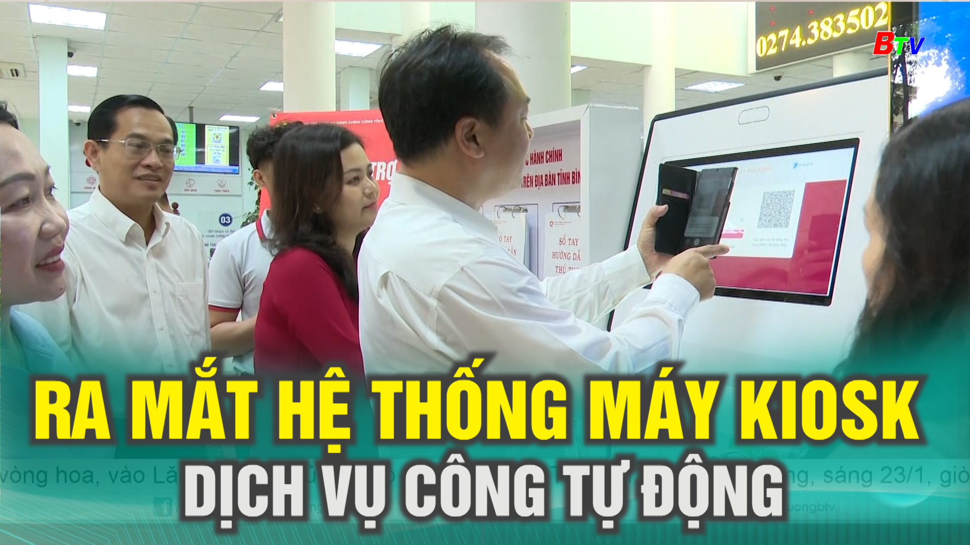 TP.TDM ra mắt hệ thống máy Kiosk dịch vụ công tự động