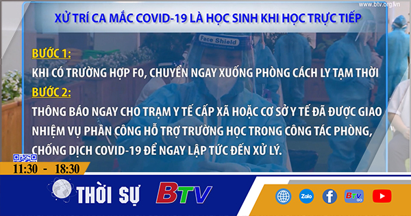 Xử trí ca mắc Covid-19 là học sinh khi học trực tiếp