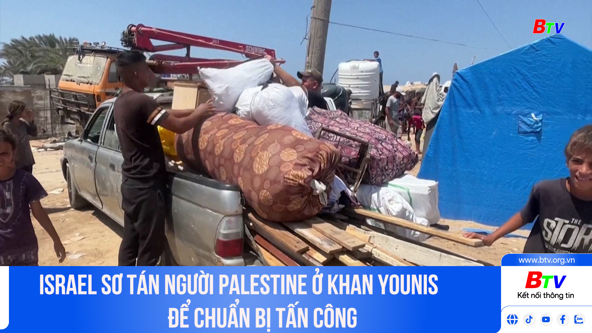 Israel sơ tán người Palestine ở Khan Younis để chuẩn bị tấn công