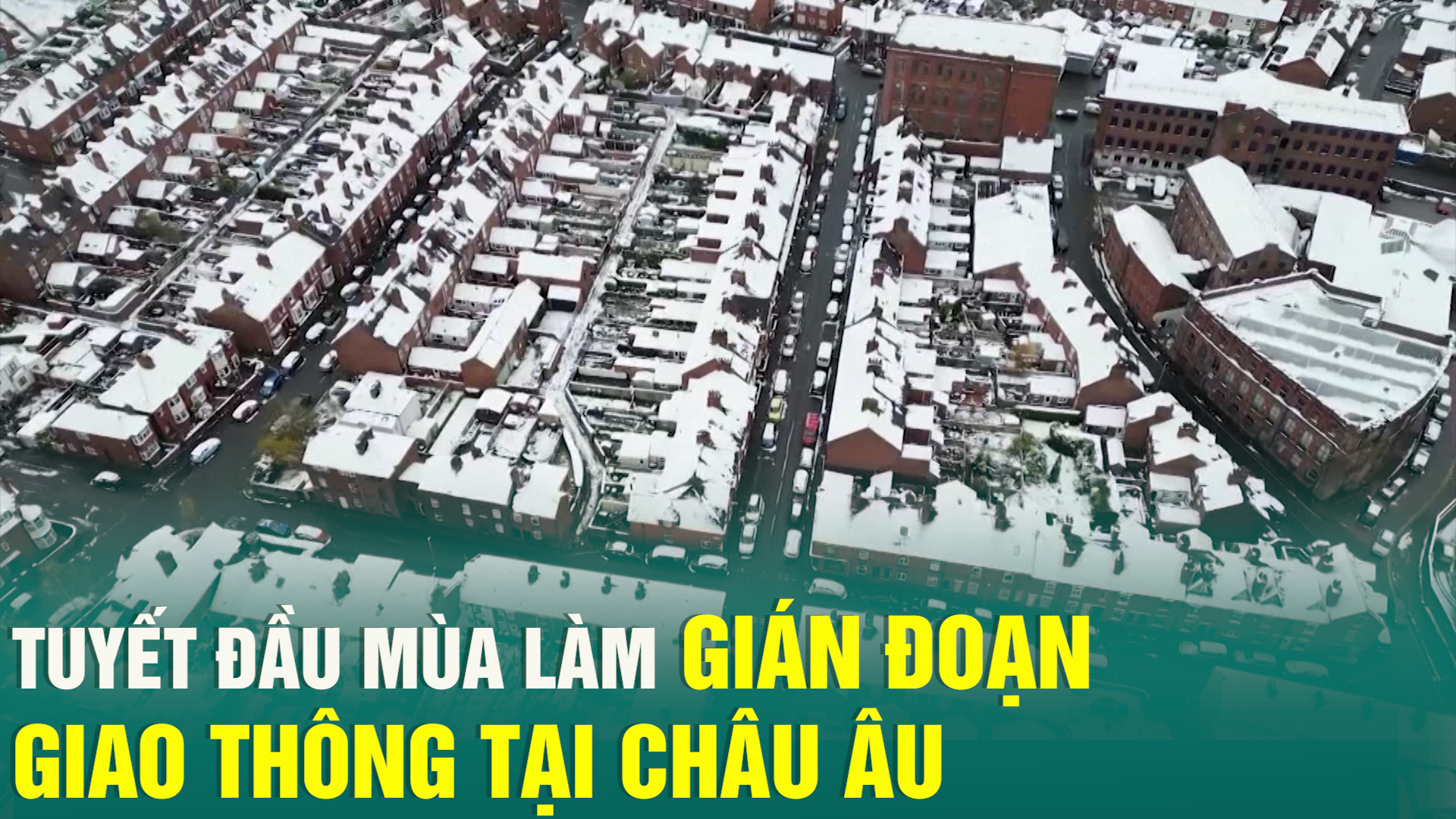 Tuyết đầu mùa làm gián đoạn giao thông tại châu Âu