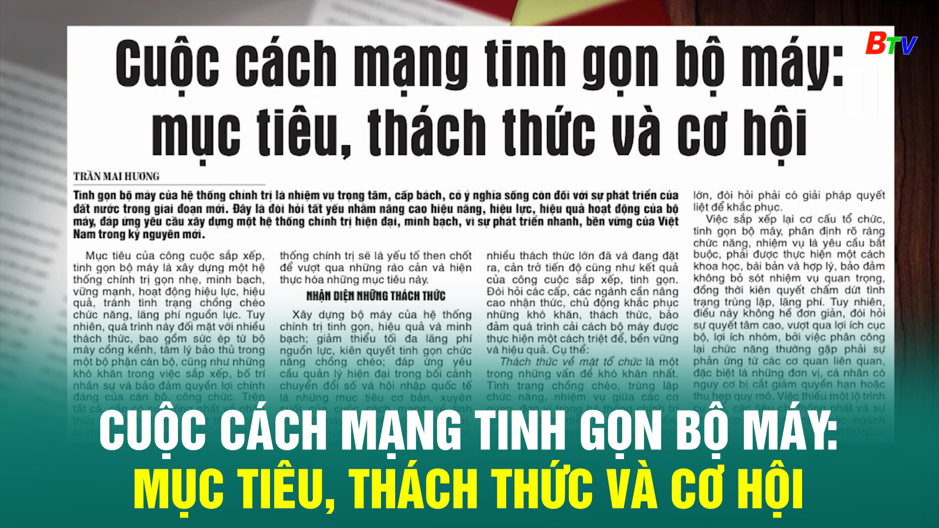 Cuộc cách mạng tinh gọn bộ máy: mục tiêu, thách thức và cơ hội