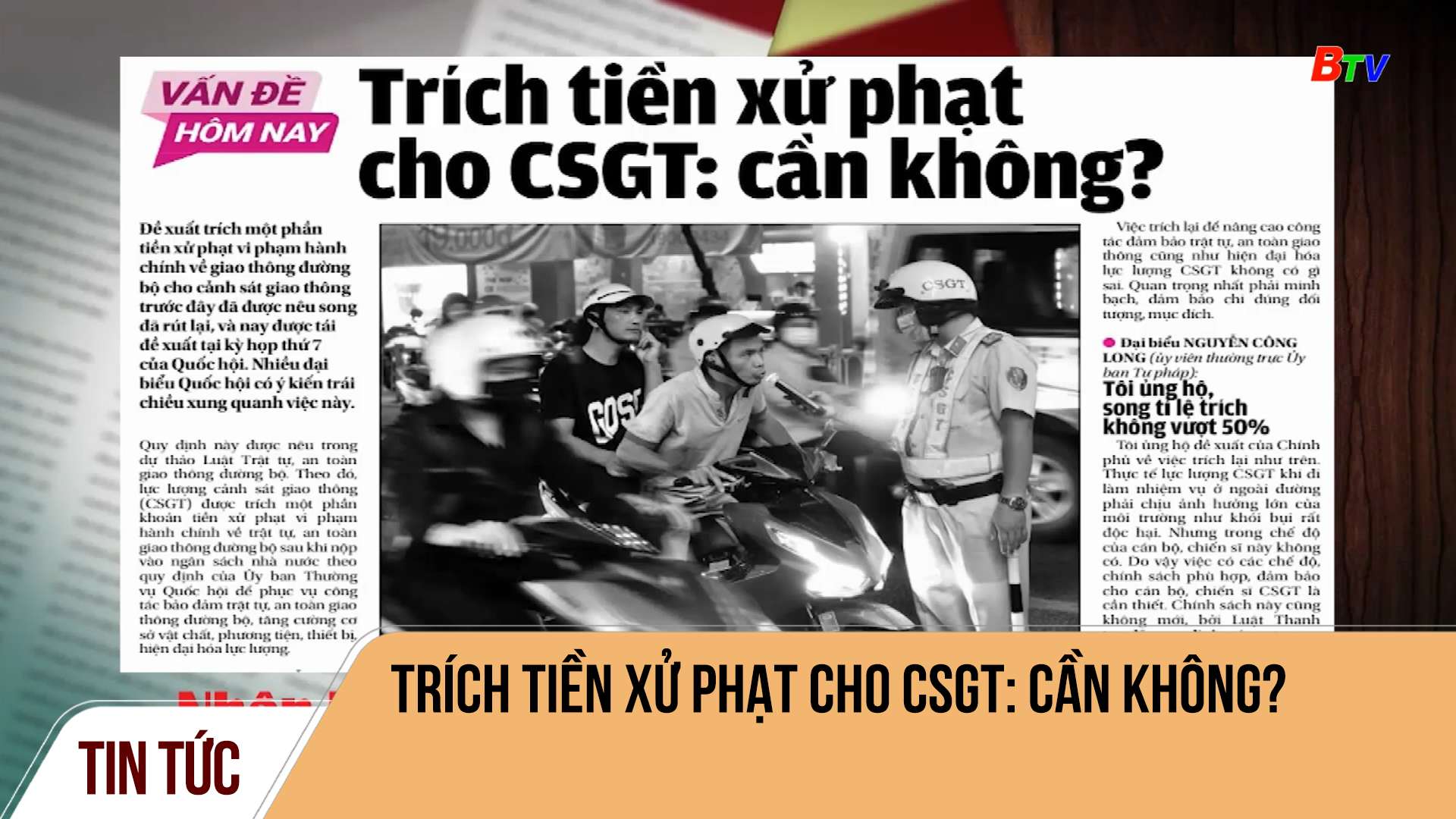 Trích tiền xử phạt cho CSGT: cần không?