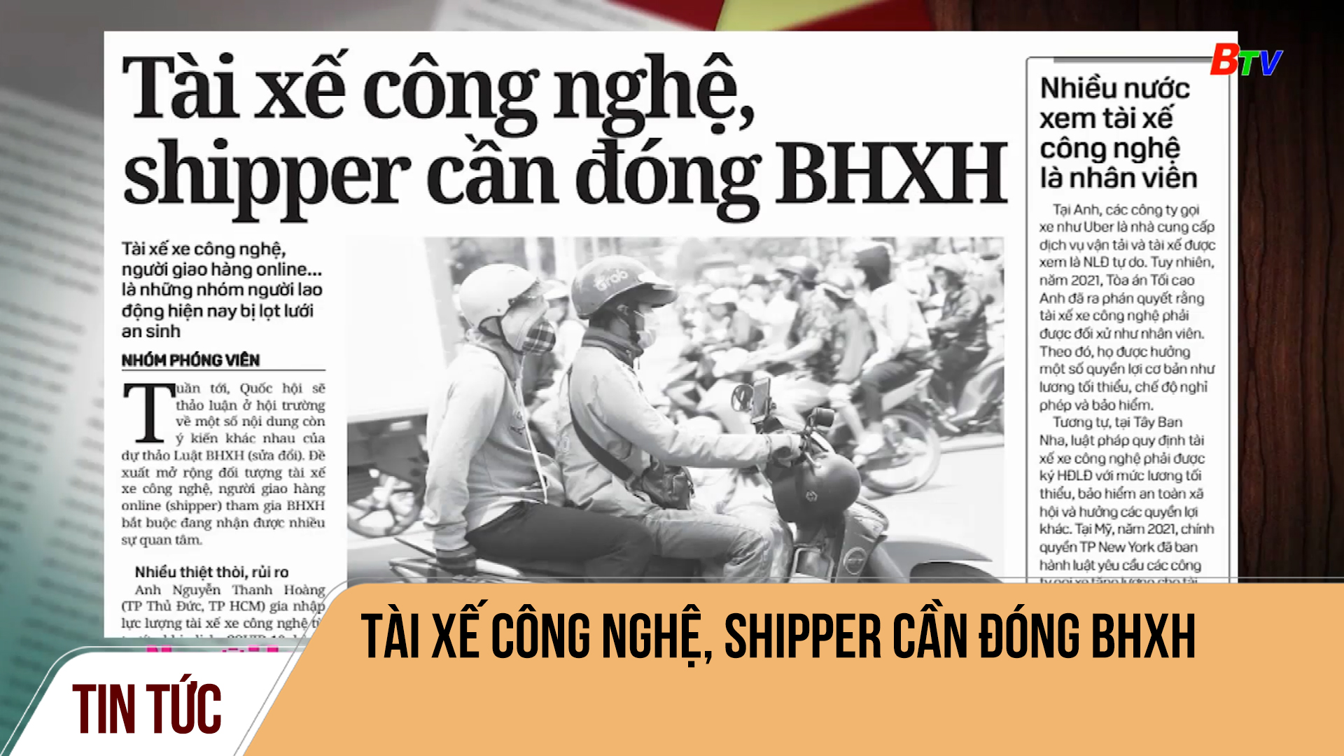 Tài xế công nghệ, shipper cần đóng BHXH