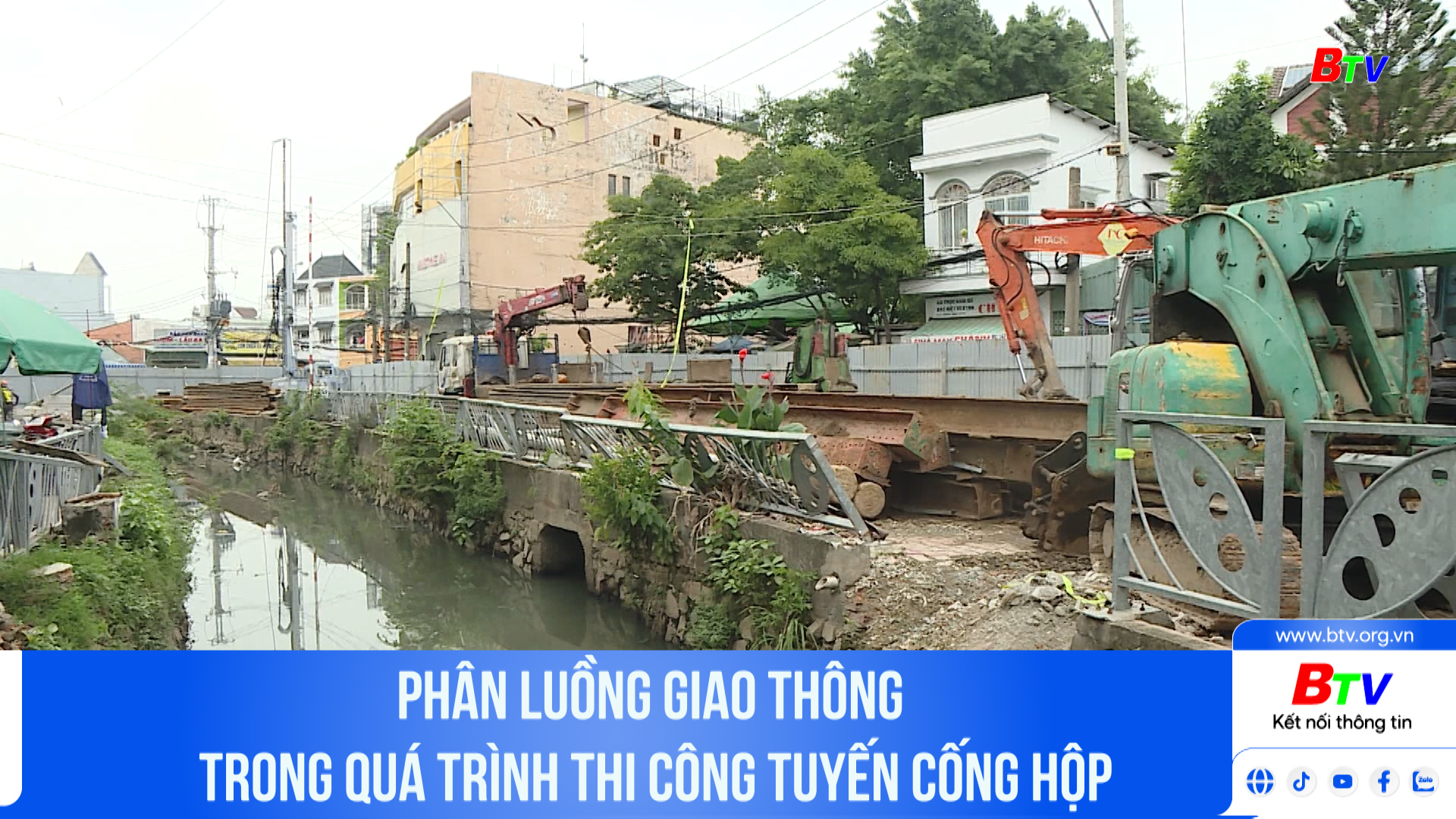 Phân luồng giao thông trong quá trình thi công tuyến cống hộp