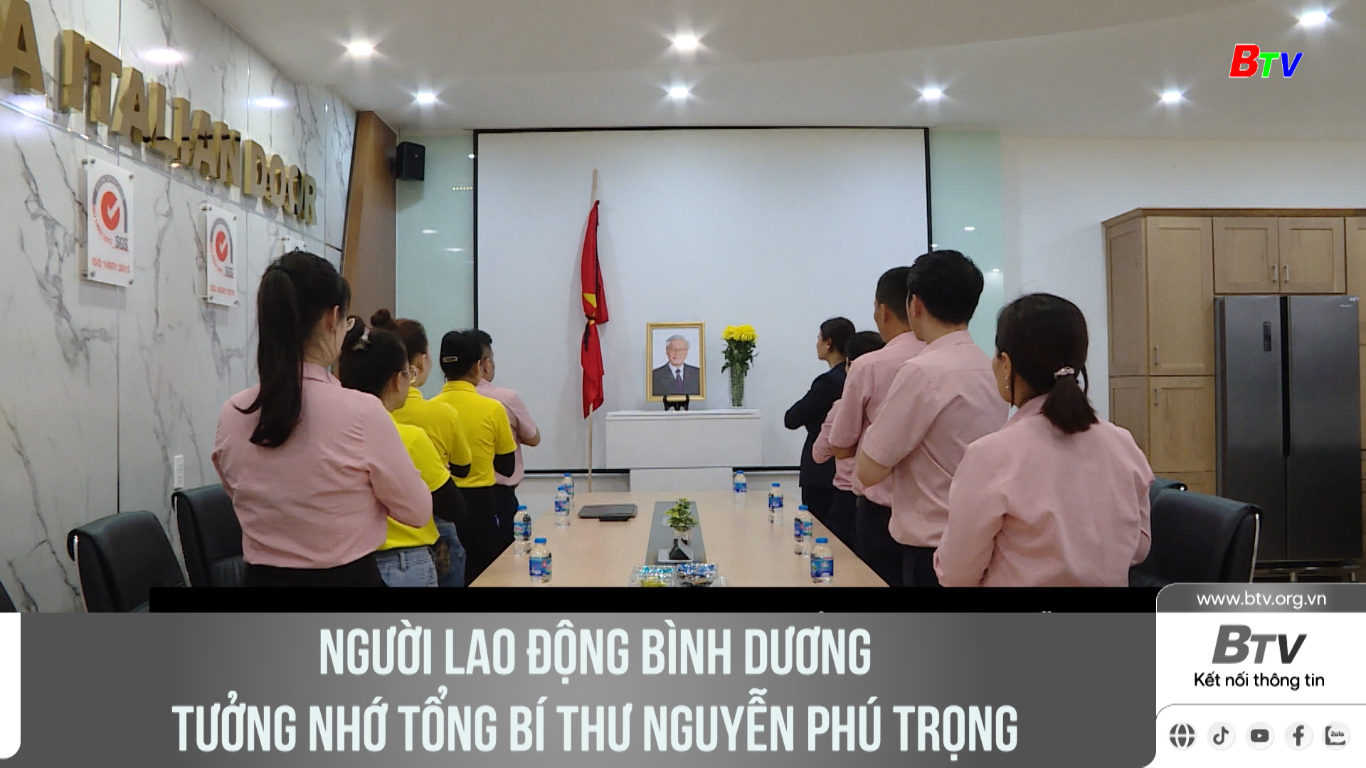 Người lao động Bình Dương tưởng nhớ Tổng Bí thư Nguyễn Phú Trọng