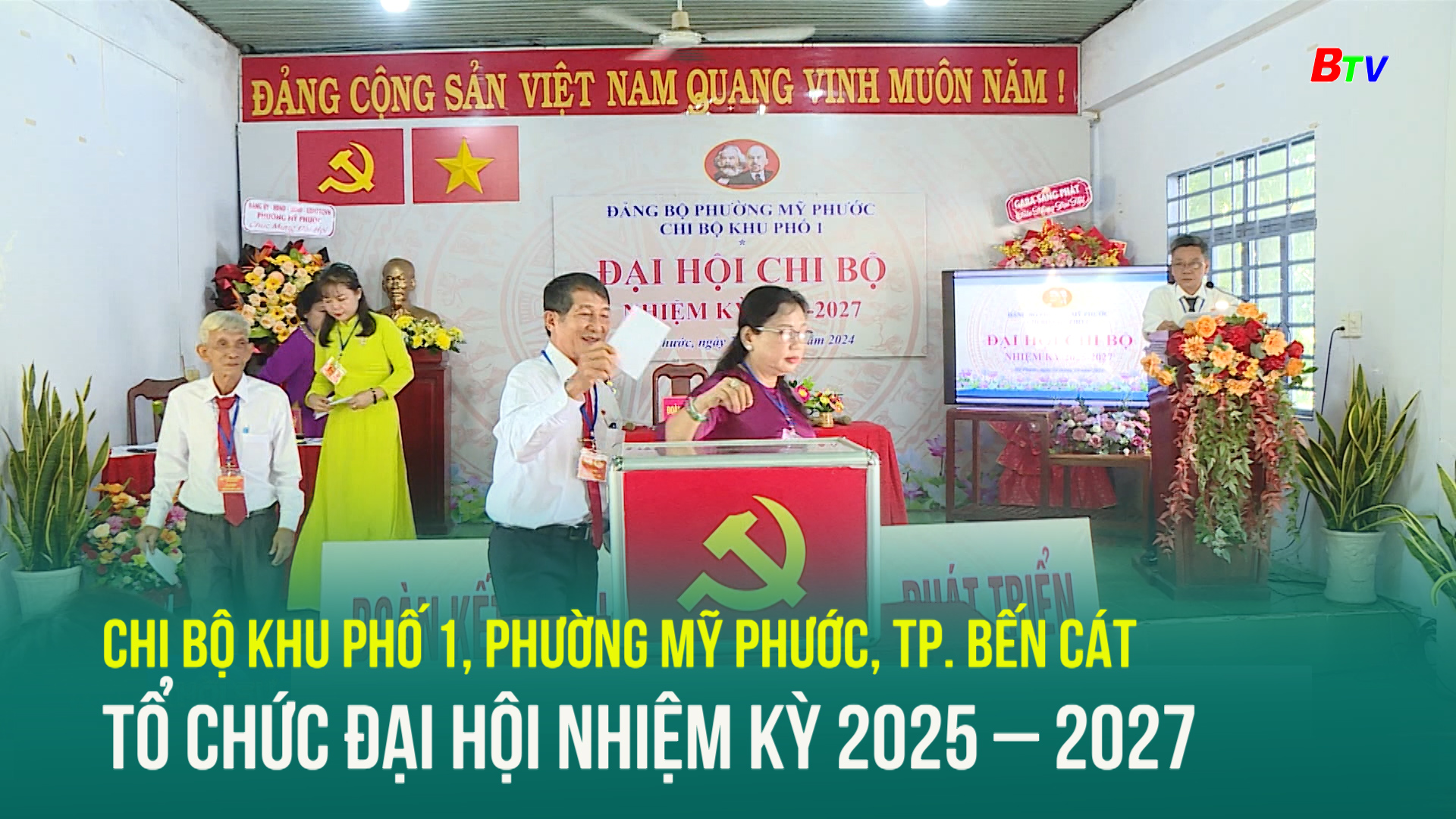 Chi bộ Khu phố 1, phường Mỹ Phước, TP. Bến Cát tổ chức Đại hội nhiệm kỳ 2025 – 2027