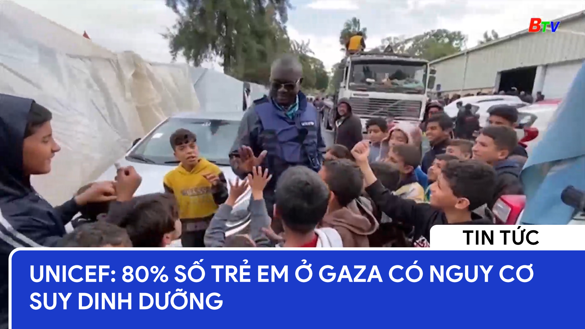 Unicef: 80% số trẻ em ở Gaza có nguy cơ suy dinh dưỡng