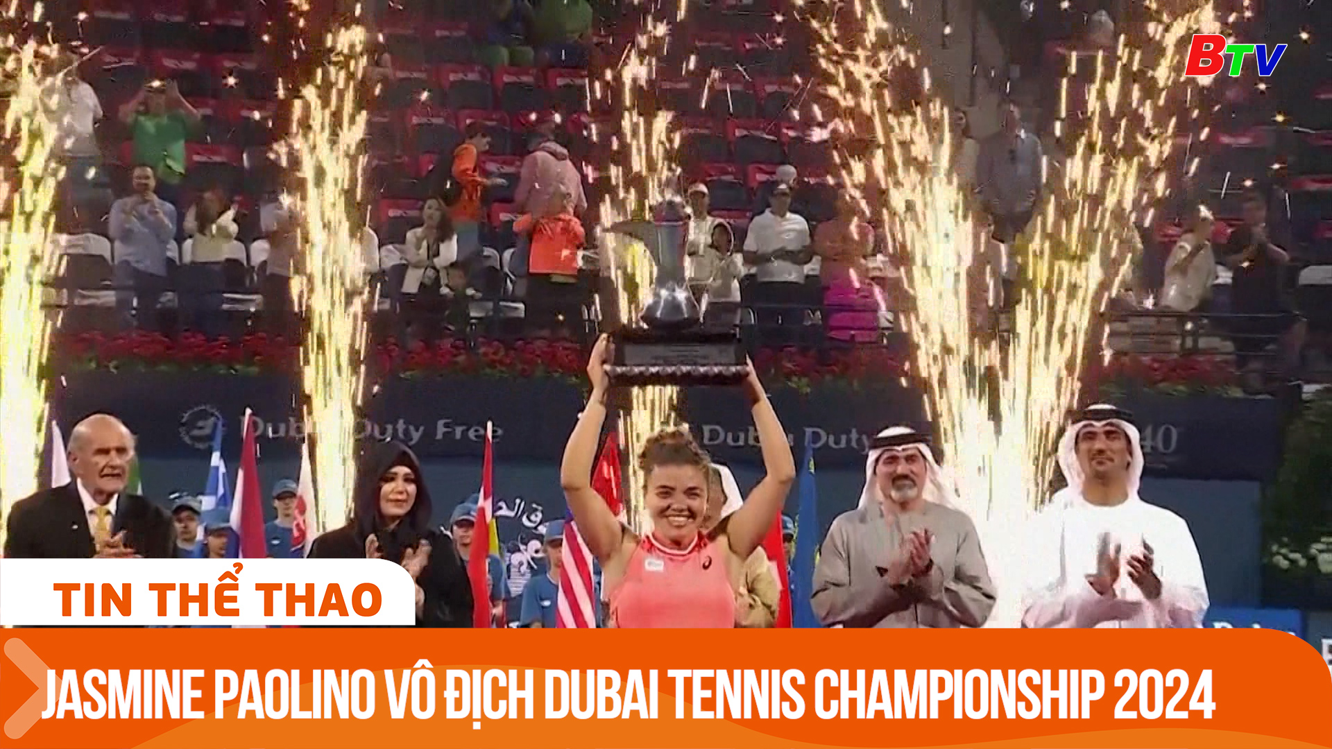 Jasmine Paolino vô địch Dubai Tennis Championship 2024 | Tin Thể thao 24h	